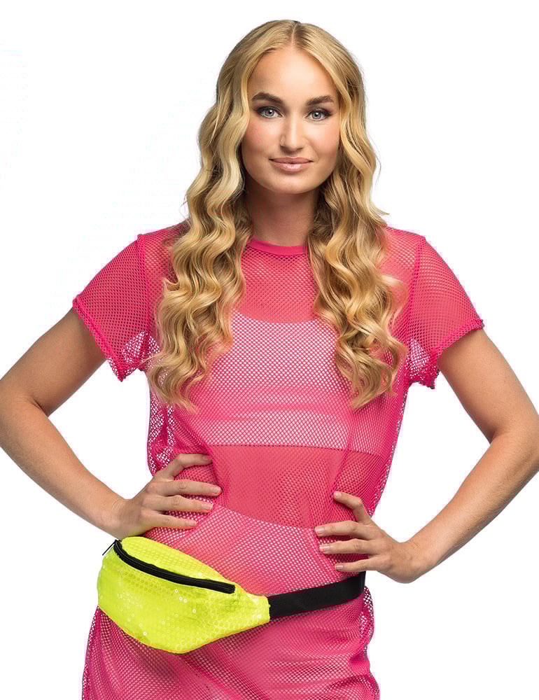 Fluo sárga banán táska