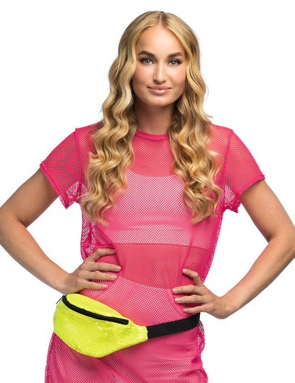 Fluo sárga banán táska