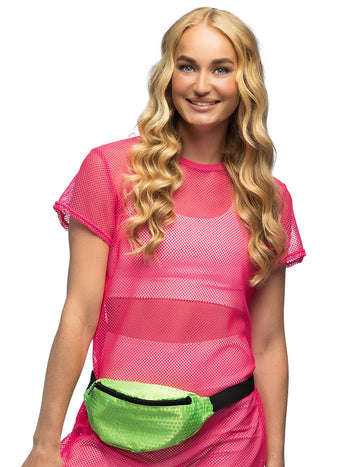 Fluo zöld banán táska