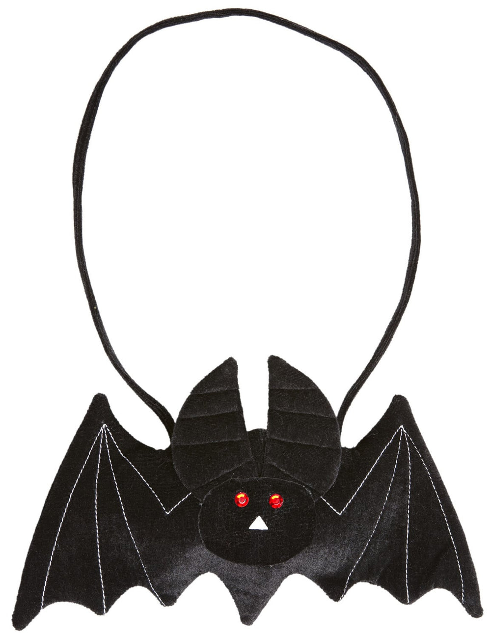Sac chauve-souris Halloween pour adulte noir avec yeux rouges