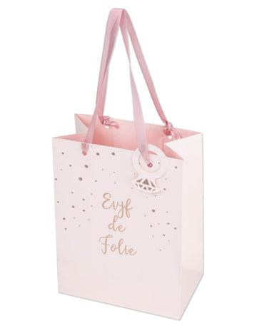 Sac EVJF de folie pour femme rose gold avec paillettes et étiquette bague