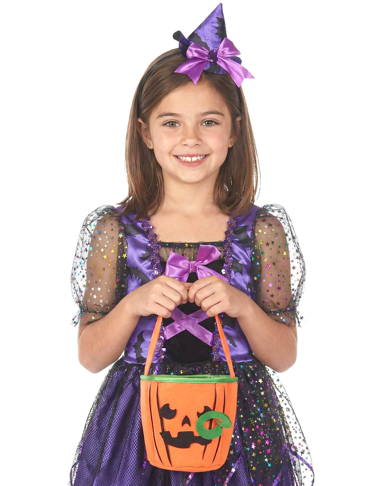Halloweeni tök ijesztő gyermek számára narancssárga és zöld