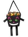 Sac petit chat rigolo avec bras et jambes pour enfant noir avec détails roses et verts