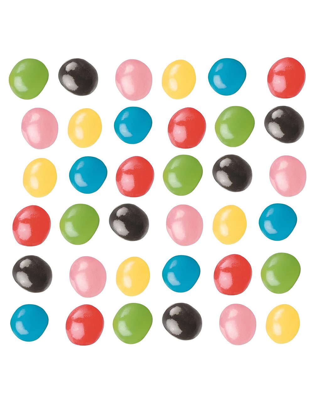 Détail des bonbons multicolores du sachet de bonbons Dragibus Haribo pour fête