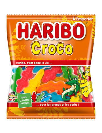 Haribo Croco színes cukorkás zacskó kicsiknek és nagyoknak