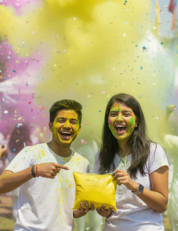 500 g-os tasak neon sárga Holi porból 