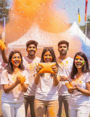 500 g-os tasak fluoreszkáló narancssárga Holi hatású por