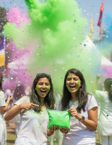 500 g-os tasak fluoreszkáló zöld Holi hatású por