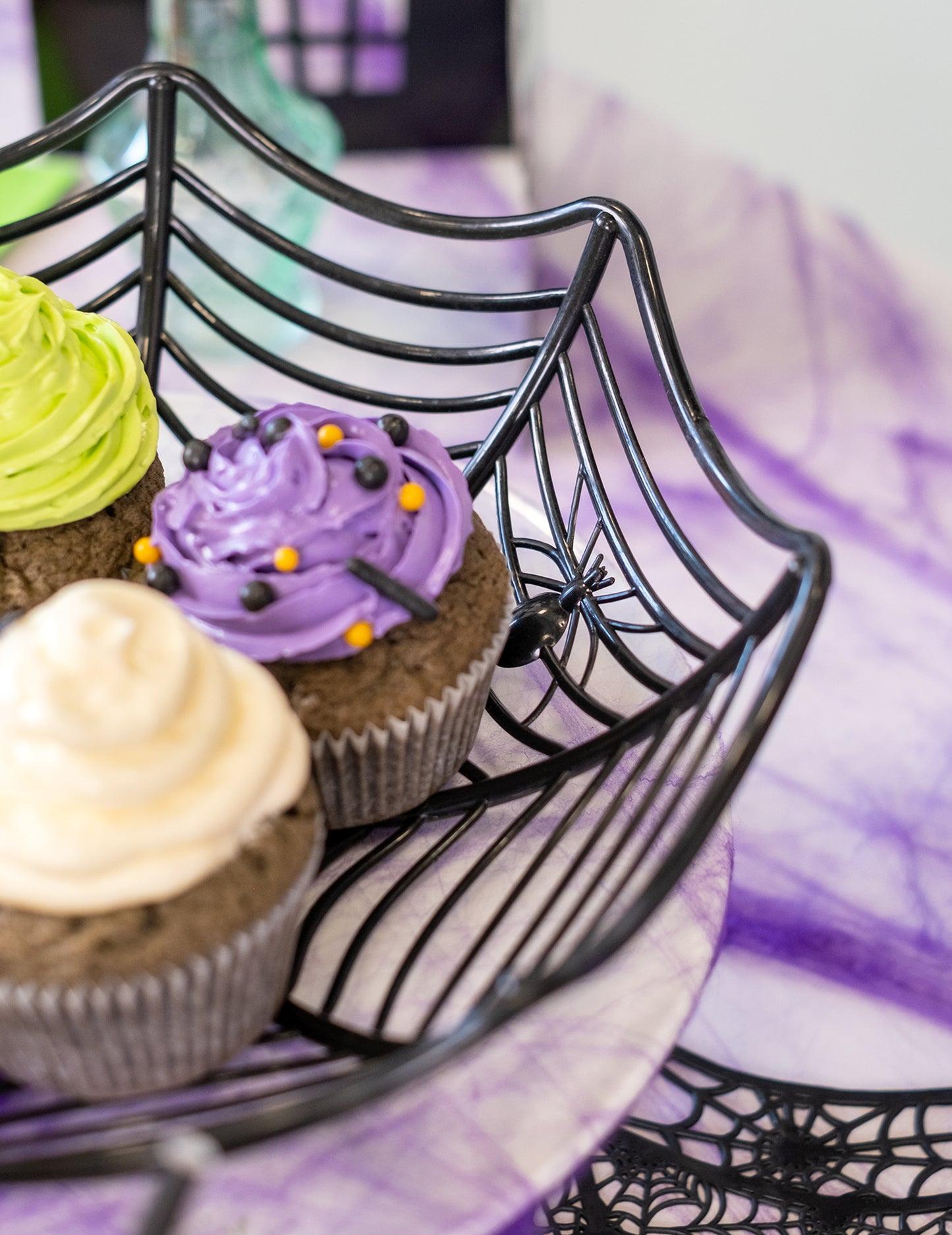 Pók vászon tál 27 cm -es halloween