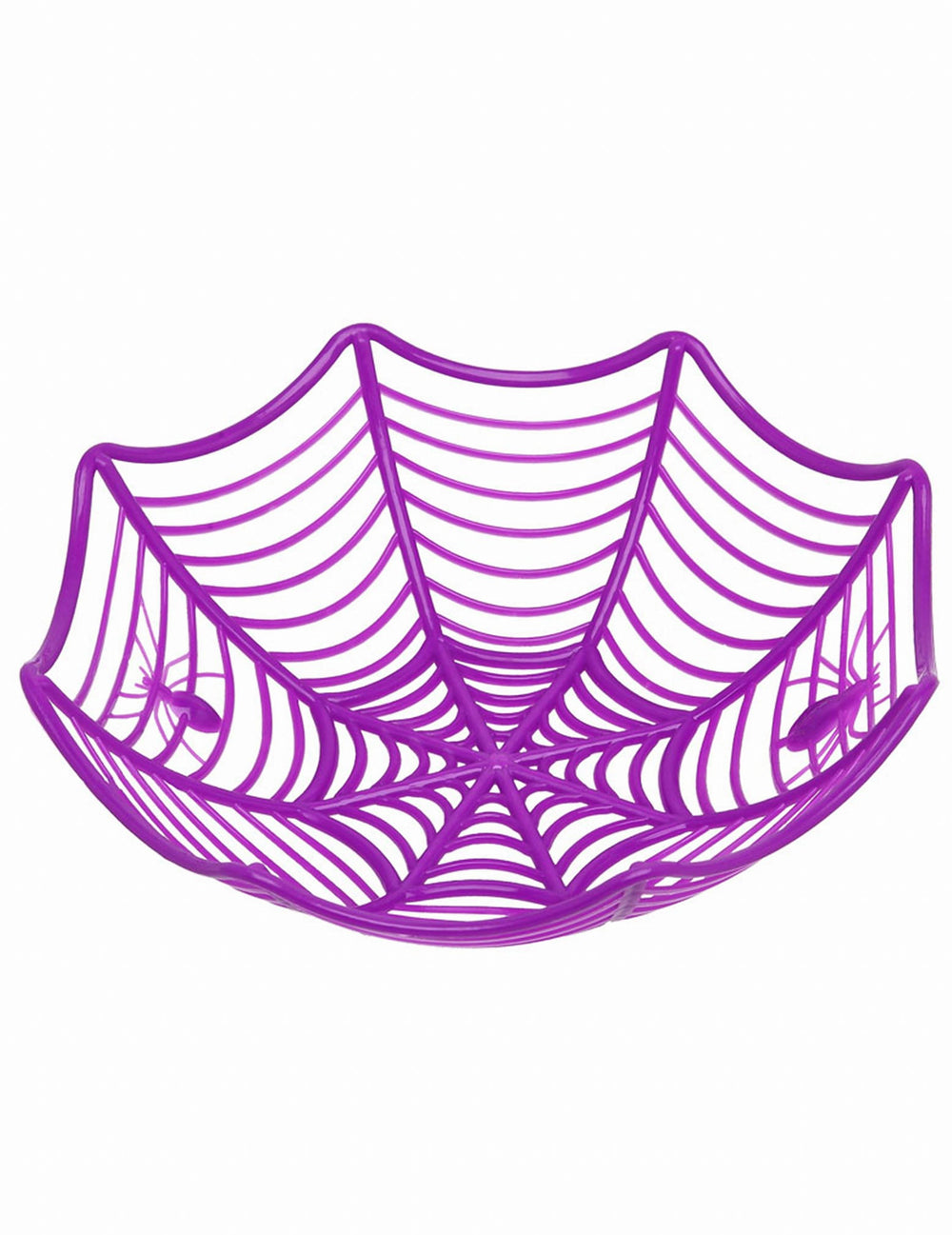 Saladier toile d'araignée pour Halloween violet avec araignées
