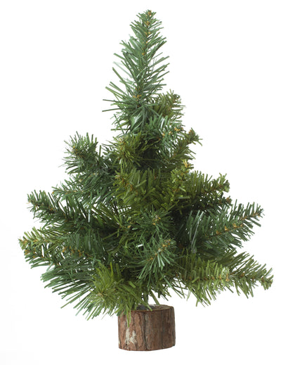 Sapin de table décoratif naturel pour décoration vert sur rondin