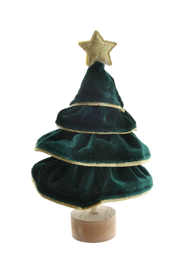Csillámos fenyőfa sötétzöld 7 x 12 cm