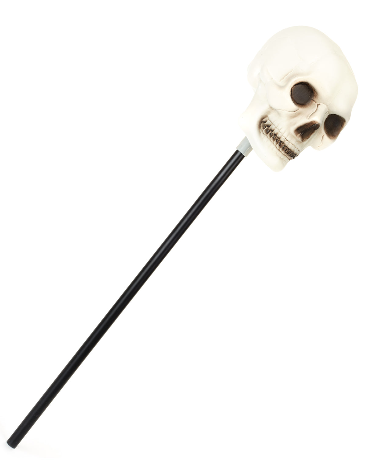 Sceptre tête de mort Halloween pour adulte blanc et noir