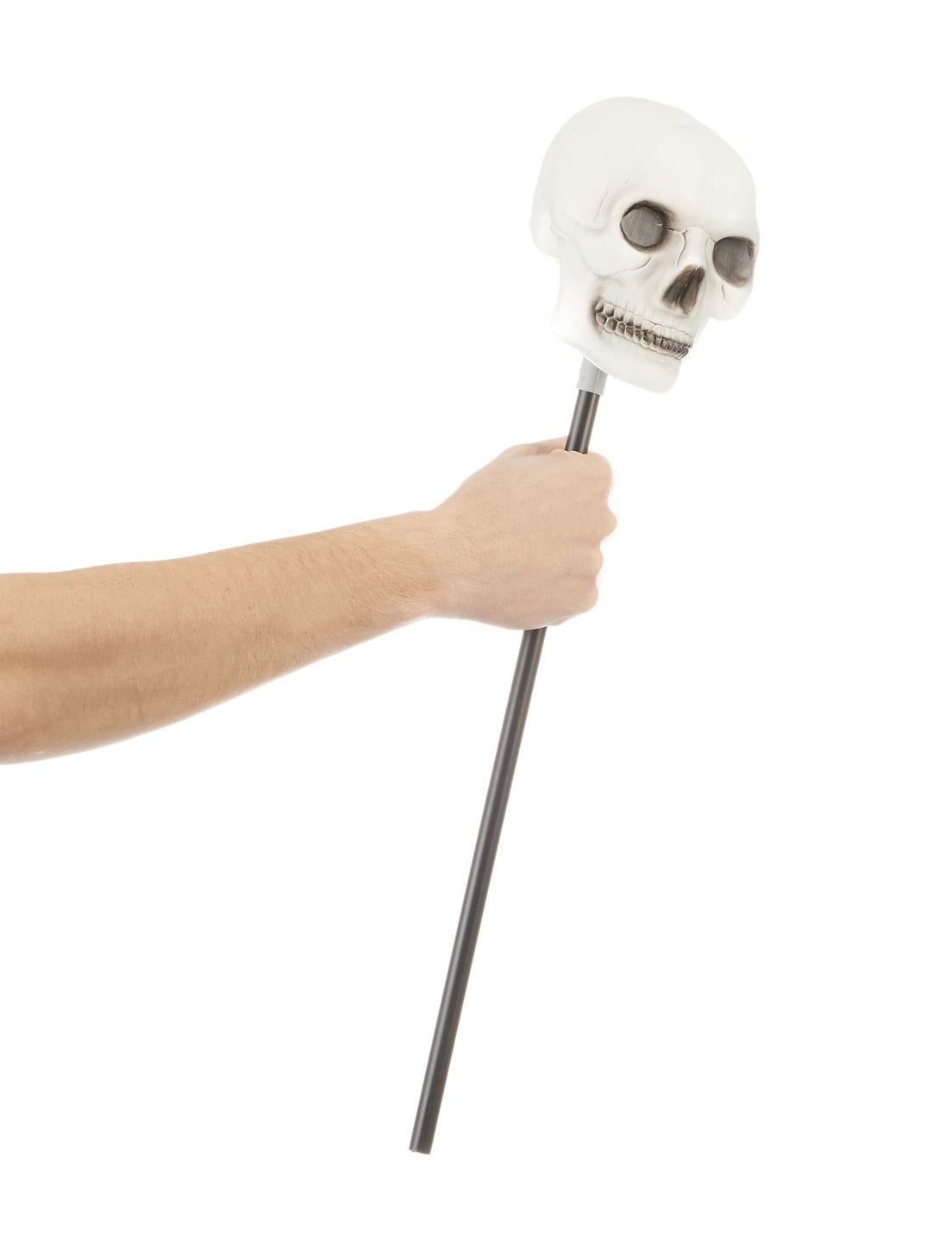 Mise en situation du sceptre tête de mort Halloween