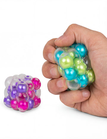 Cube anti-stress Scrunchems ASMR pour enfant et adulte multicolore à billes