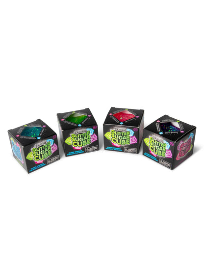 Boîtes d'emballage du Cube anti stress Scrunchems Pailleté