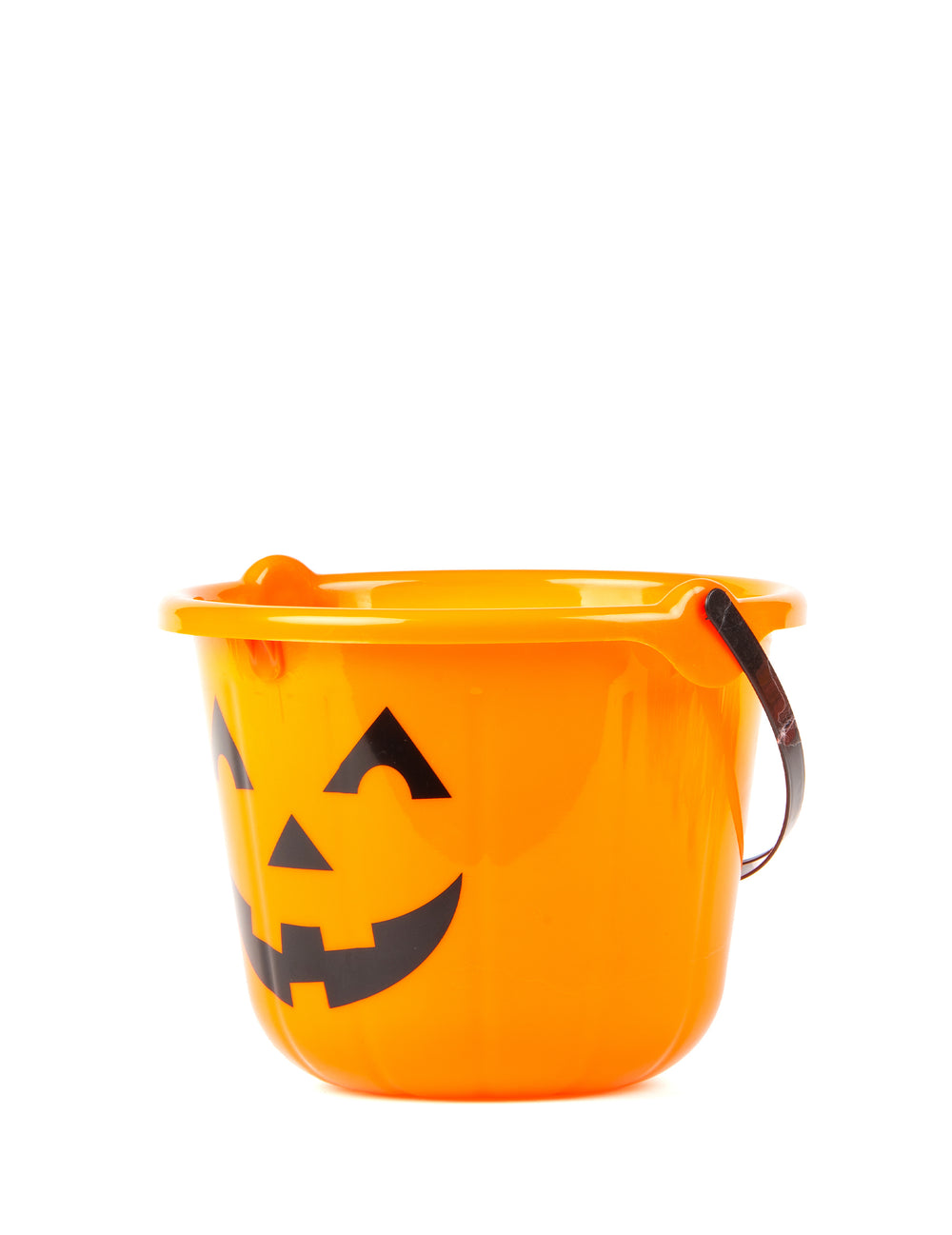 Seau citrouille pour Halloween orange à LED