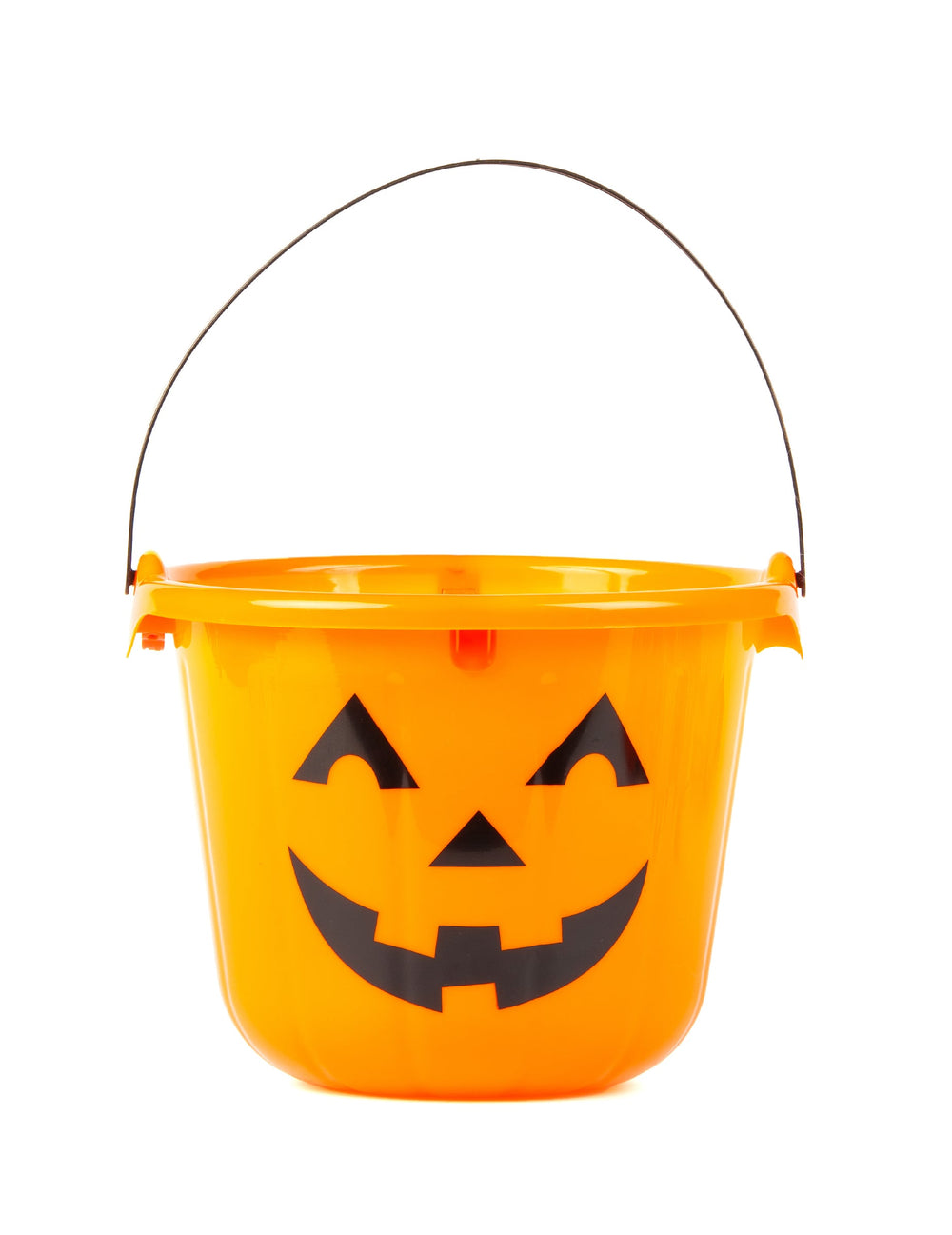 Seau citrouille Halloween pour enfant orange à LED