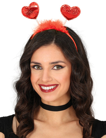 Piros szíves fejpánt felnőtteknek 