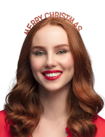 Felnőtt boldog karácsonyi strassz fejpánt