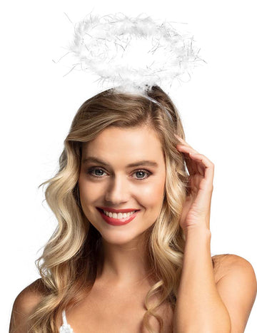 Fehér angyal és felnőtt ezüst sarok fejpánt