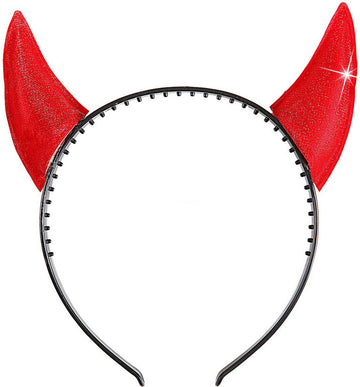 Fényvisszaverő ördögszarv fejpánt felnőtteknek Halloween