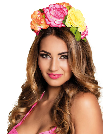 Színes virágfejsávok nő