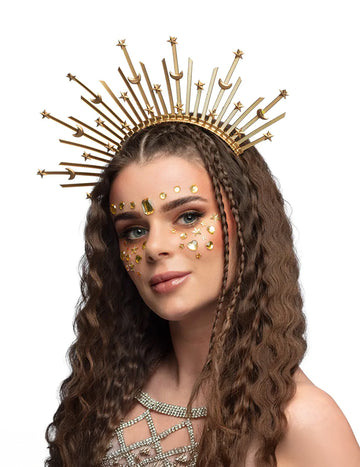 Felnőtt csillag és hold glória fejpánt