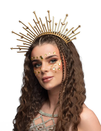 Felnőtt csillag és hold glória fejpánt