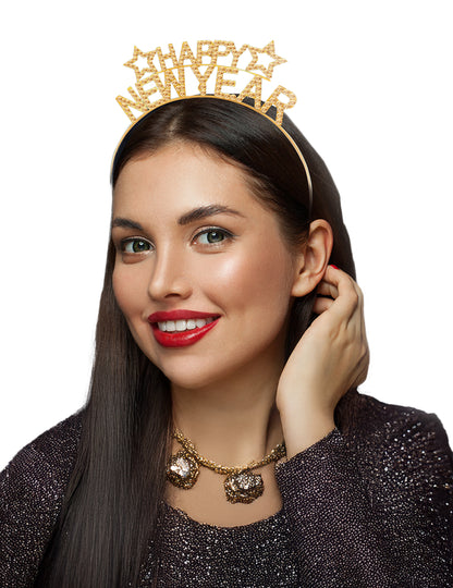 Boldog új évet strasszos fejpánt felnőtteknek