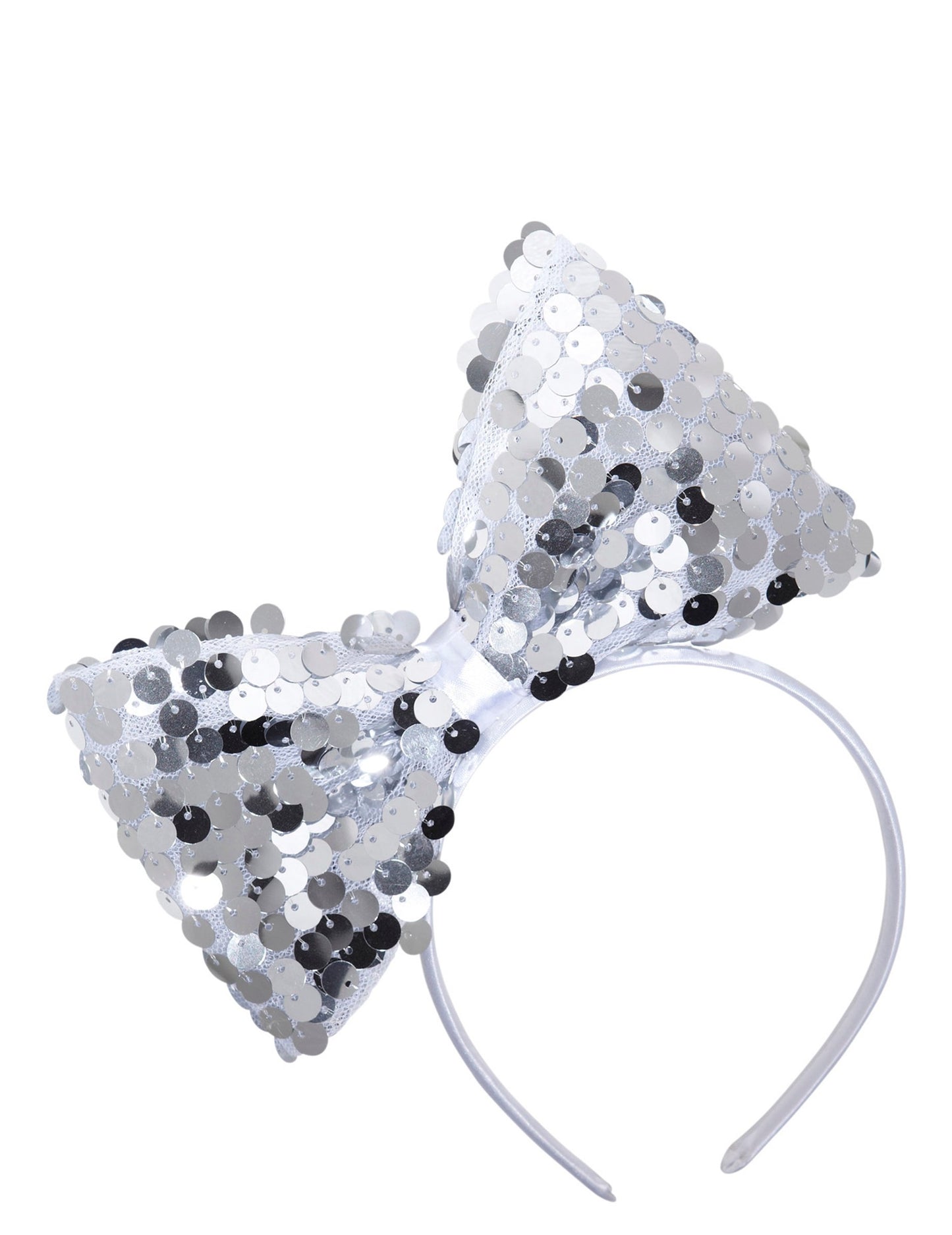 Ezüst csomó fejpánt felnőtt flitterekkel