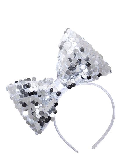 Ezüst csomó fejpánt felnőtt flitterekkel