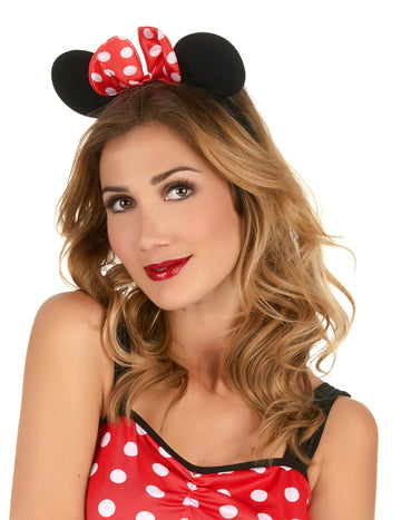 Egér fülek fejpánt nő pöttyös csomóval