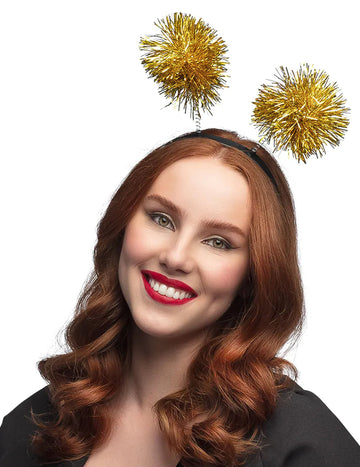 Felnőtt arany pompon fejpánt