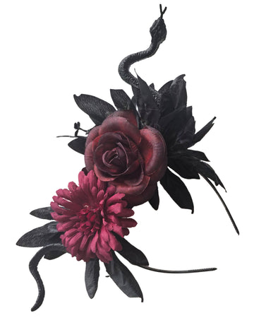 Vörös démoni kígyó fejpánt