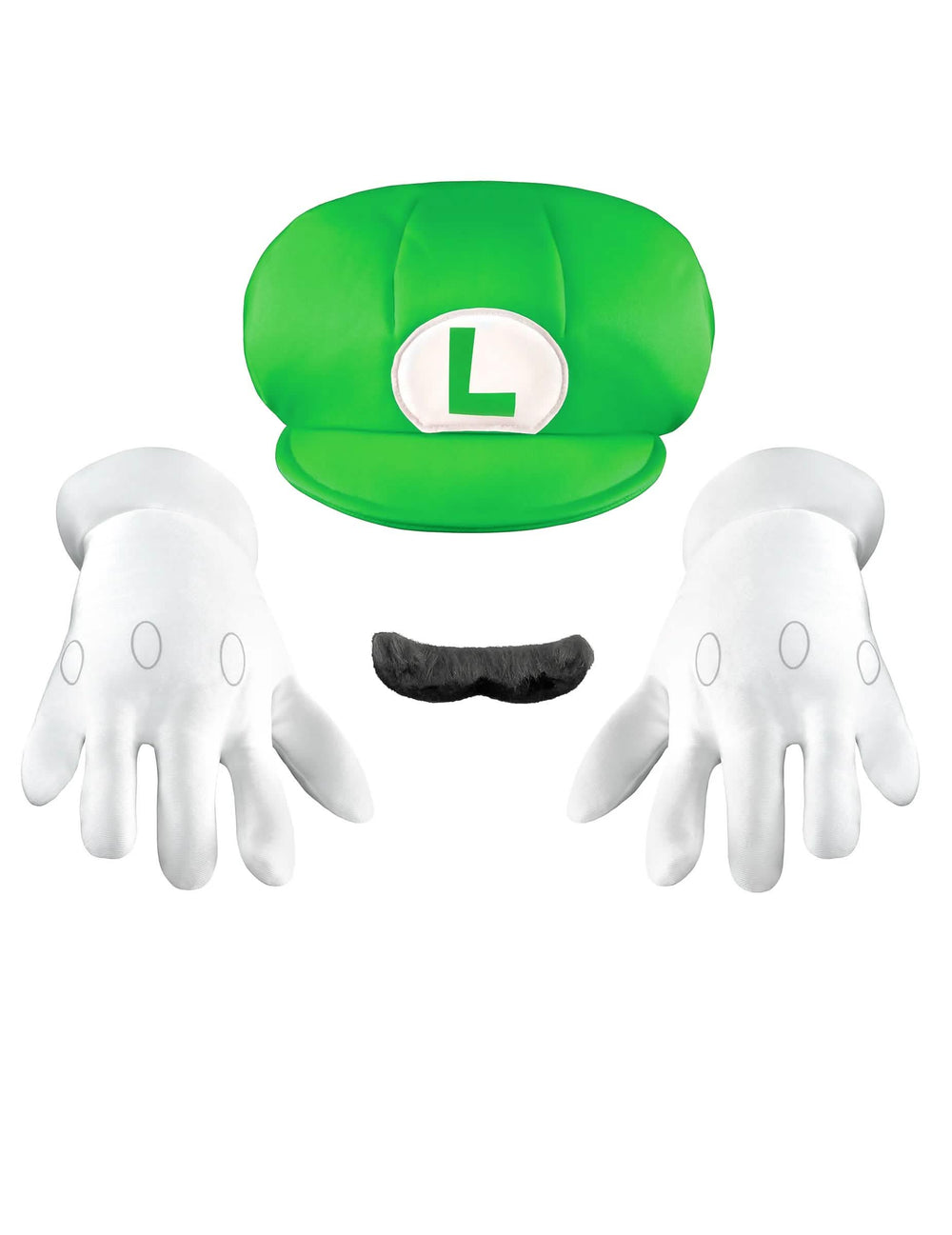 A felnőtt Luigi™ kiegészítők készlet sapkájának, kesztyűinek és bajuszának áttekintése