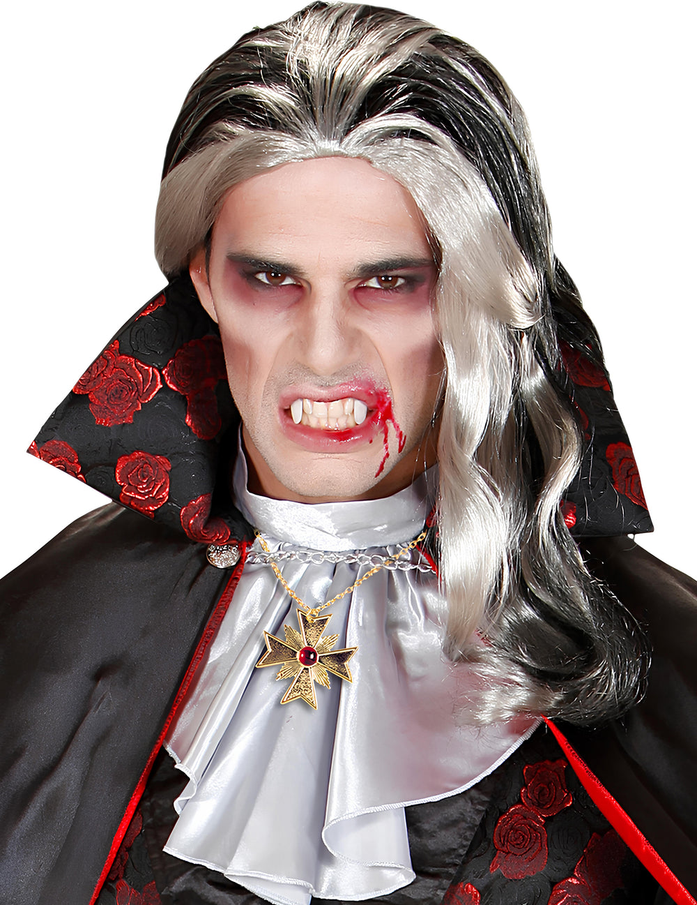 Mise en situation du set bijoux vampire pour adulte