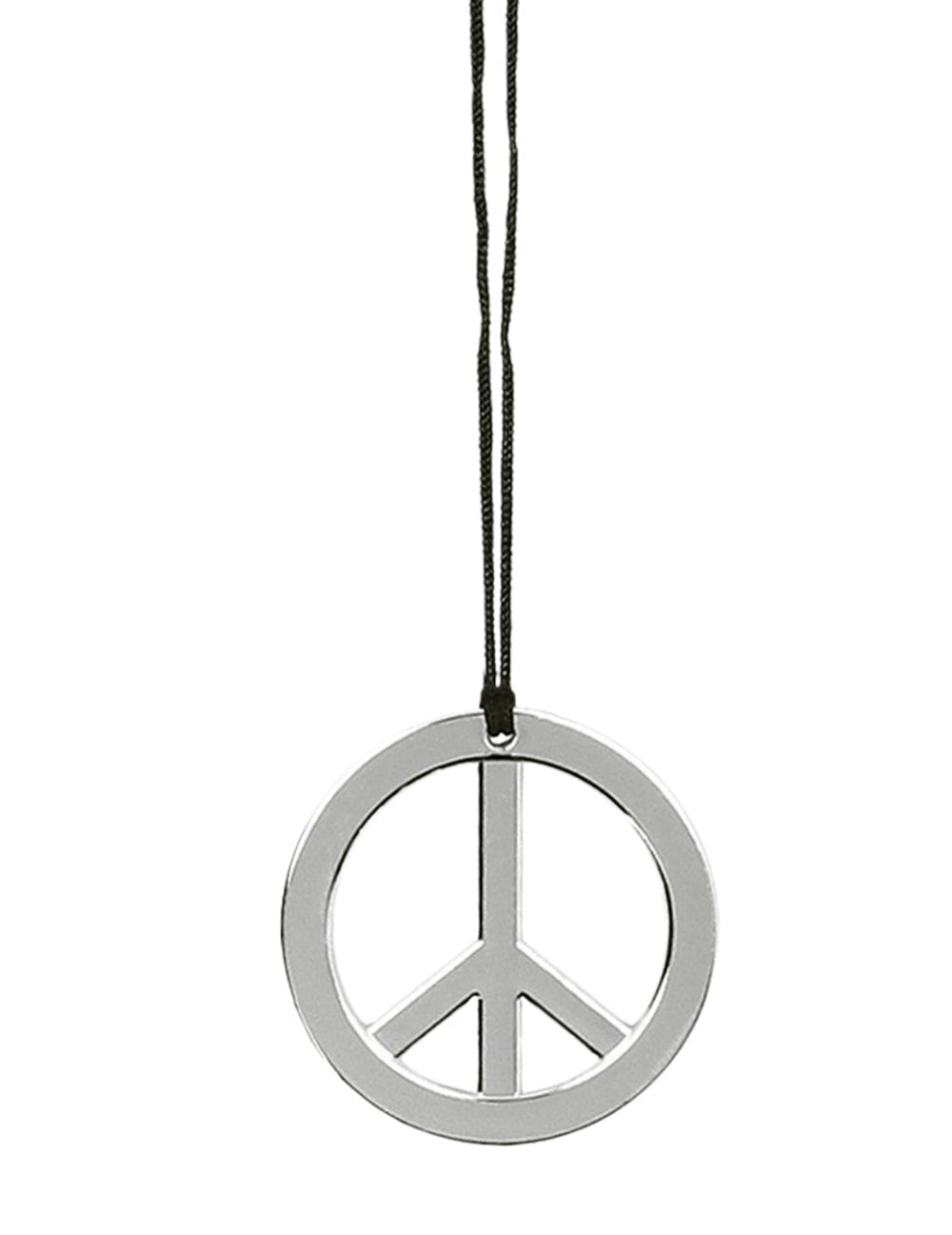Détail du collier peace and love du Set Hippie pour adulte