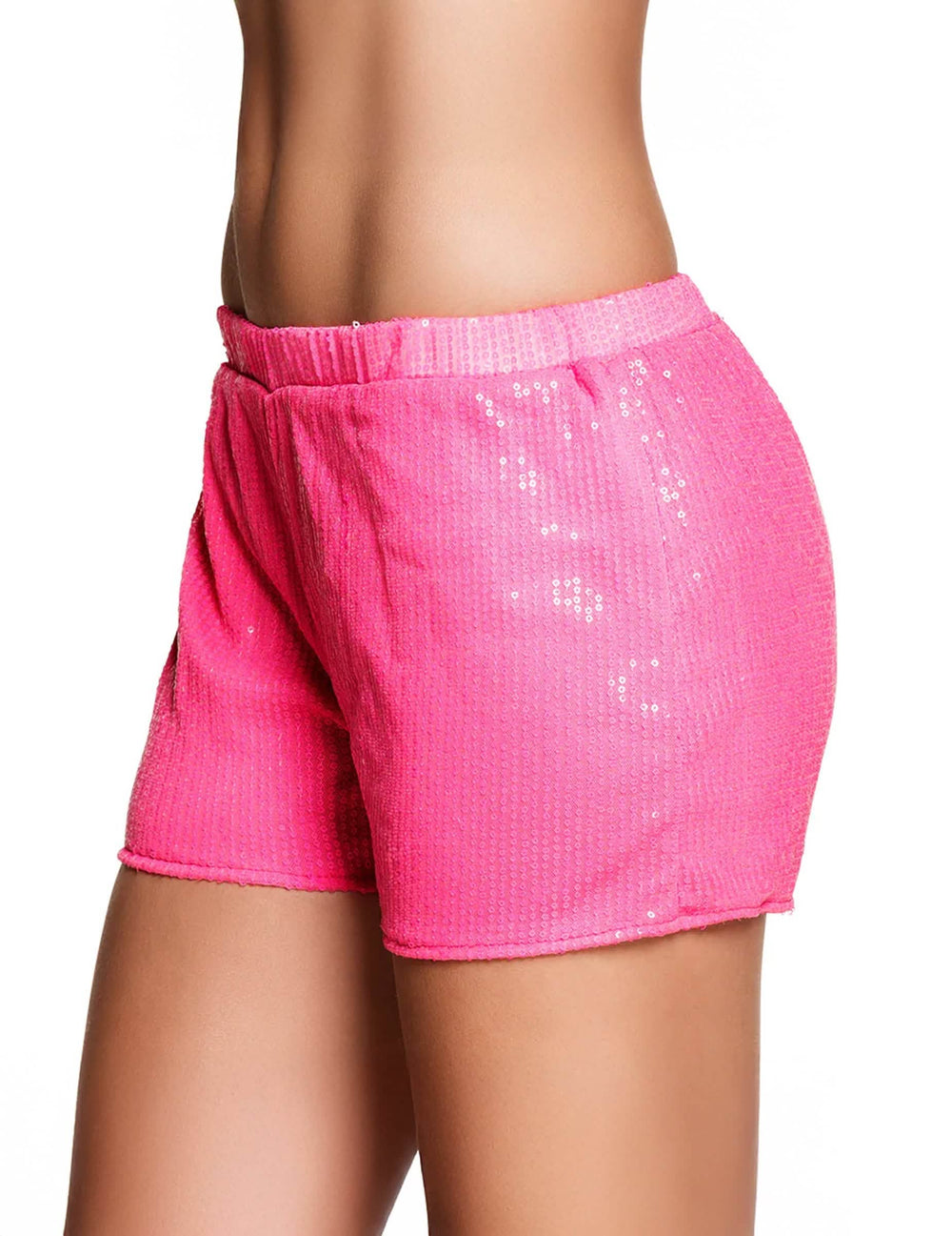 Rövid, flitteres női neonrózsaszín short