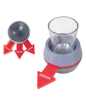 Shot roulette pour adulte gris et rouge avec flèche Drink