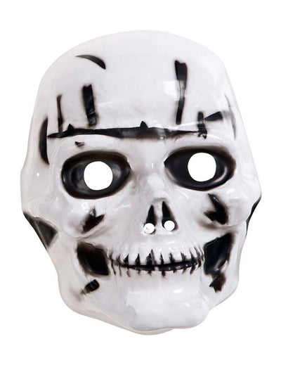Masque squelette-tête de mort pour enfant blanc et noir