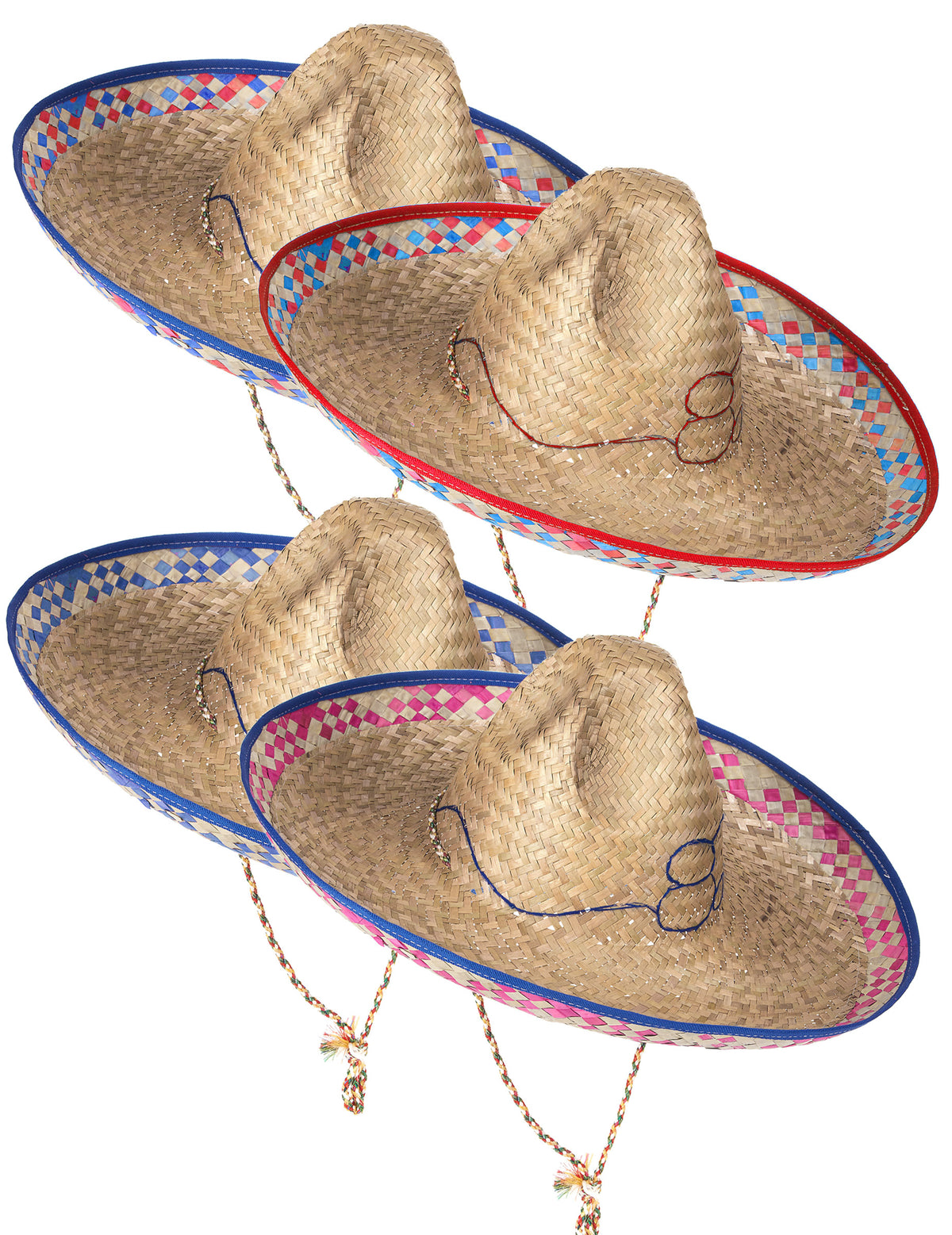 Assortiment de coloris du sombrero mexicain en paille