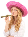 Felnőtt rózsaszín mexikói sombrero