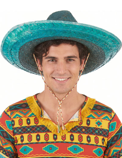 Mexikói sombrero zöld felnőtt