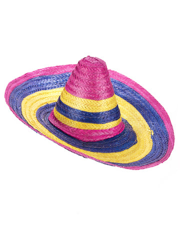 Felnőtt sokszínű szalma sombrero