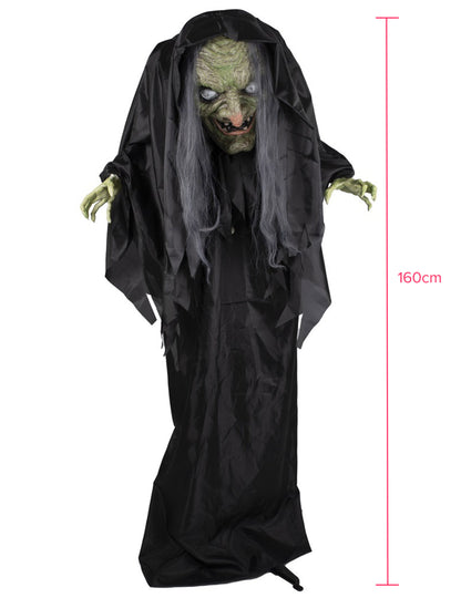 Hunchbacked Witch - Animált, hang, fényes 160 cm