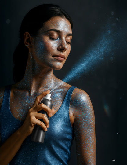 Kék csillogó test spray 75 ml