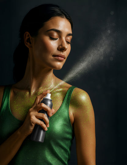 Csillogó test spray zöld 75 ml