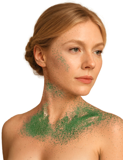 Spray à paillettes pour le corps pour adulte vert