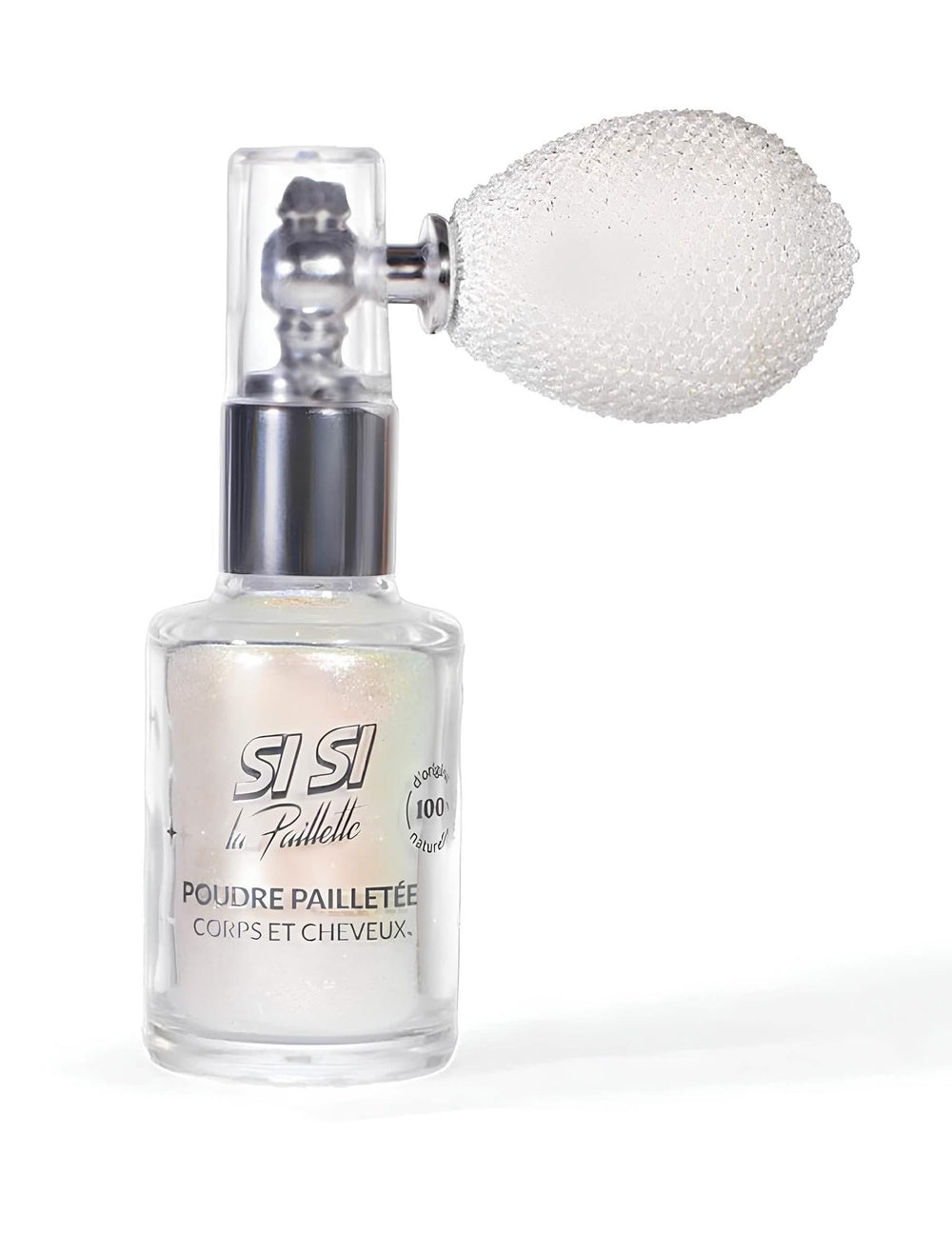 Spray poudre pailleté Si si la paillette pour corps et cheveux holographique